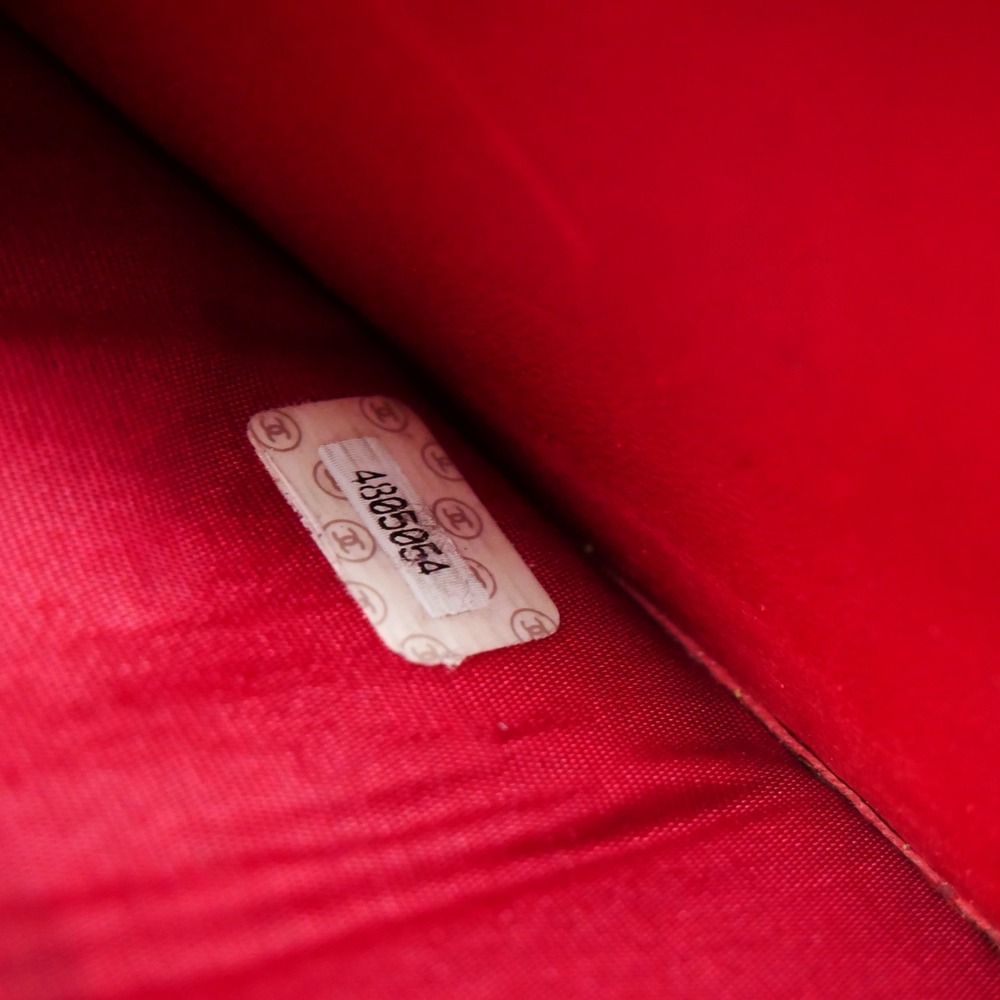 Vintage Chanel Red Caviar Leather CC Logo Bifold Wallet Mens Coin Pocket 4805054 - Picture 7 of 7